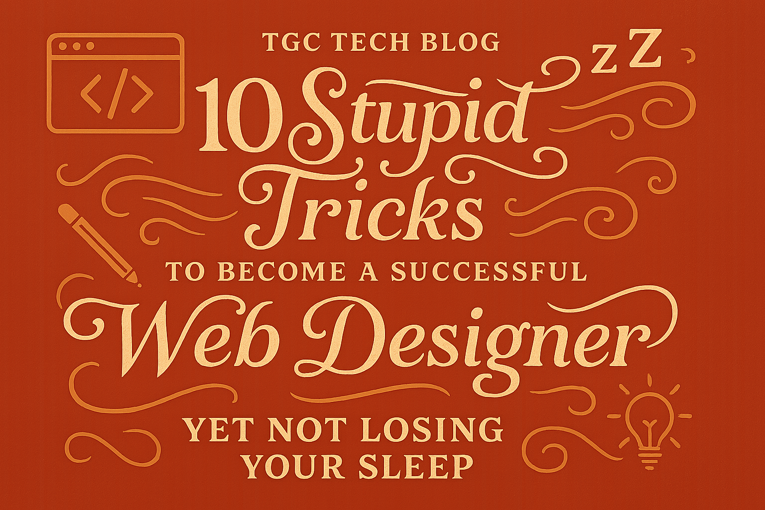 10 Stupid tricks to become a successful web designer, yet not losing your sleep